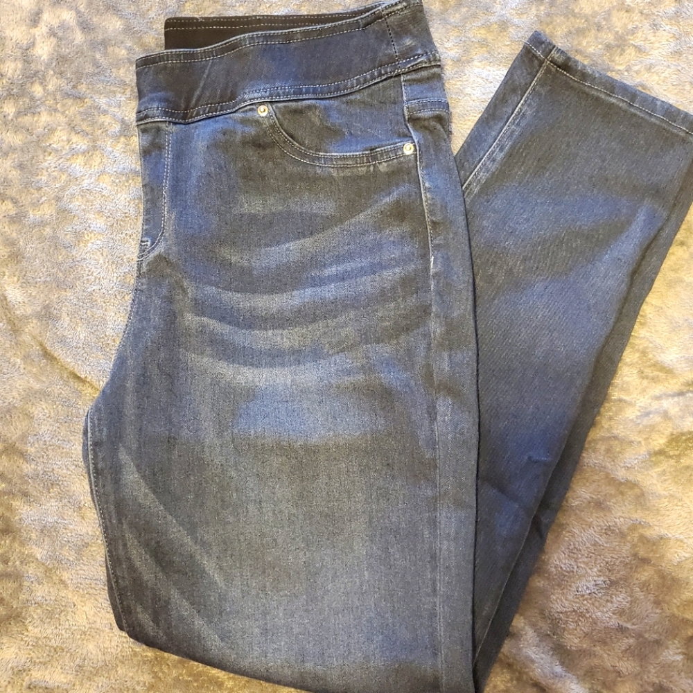 Solid Chevron Waistband Skinny Jeans